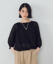 【セットアイテム】 バルーンスリーブブラウス＋タンクトップ