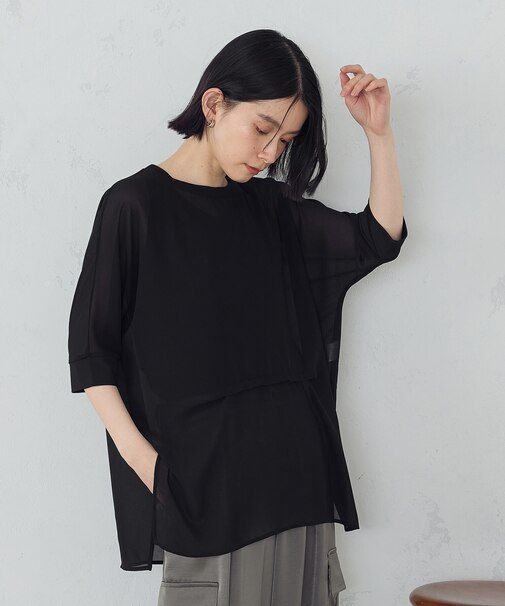 【セットアイテム】オーバーTブラウス+タンクトップ