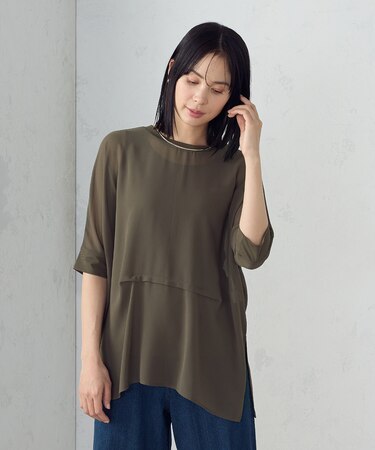 【セットアイテム】オーバーTブラウス+タンクトップ