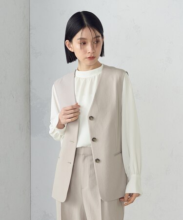 【UVカット・吸汗速乾・接触冷感】kireri ストレッチドライツイル ジレ