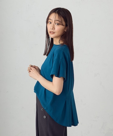 【接触冷感】バックタックTシャツ