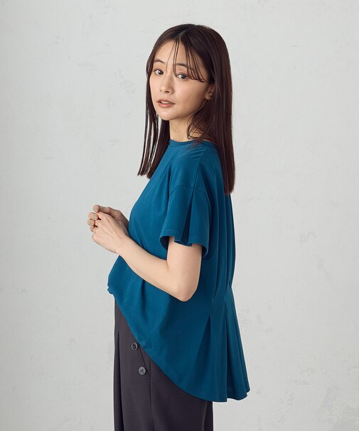【接触冷感】バックタックTシャツ