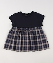 くしゅっとチェック チュニックTシャツ