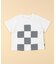 ギンガムチェック使い パッチワーク半袖Tシャツ(ベビーサイズ)