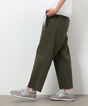 【スマートベーシックパンツ】ハイテンションツイル ワイドテーパードパンツ