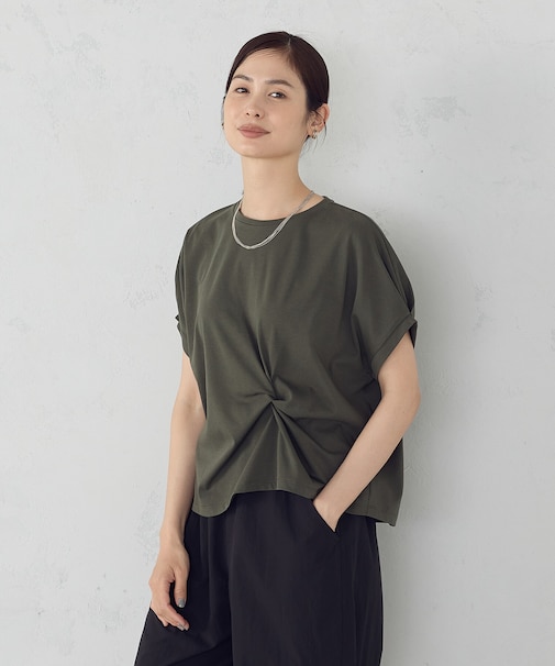 【接触冷感】ツイストタック Tシャツ