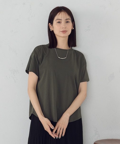 【接触冷感】バックタック Tシャツ