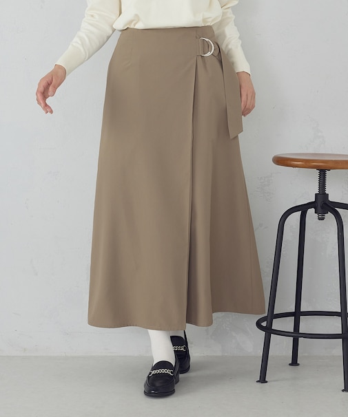 ベルテッド Aラインスカート