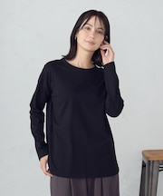 裾スリット ロングTシャツ