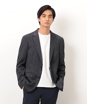 【セットアップ対応】デニムライクプリントジャージー ジャケット