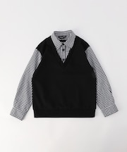 フェイクレイヤードシャツ (140-160cm)