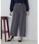 【美しいベーシックパンツ】ポリエステルレーヨンストレッチ ワイドパンツ