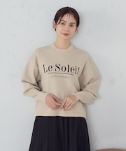 【ウォッシャブル】スウェットライク ロゴニット