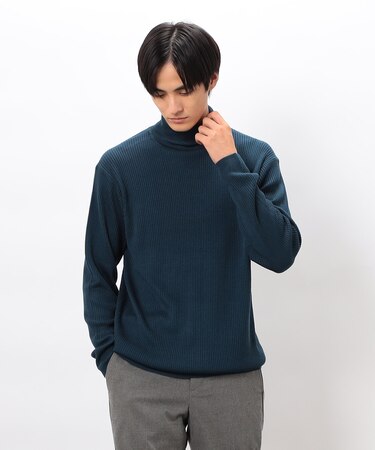 日本の色 リブタートルニット