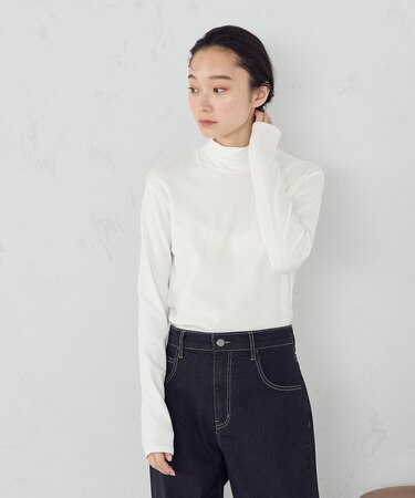 吸湿発熱 ハイネックＴシャツ