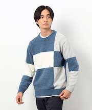 モール カラー ブロッキングニット