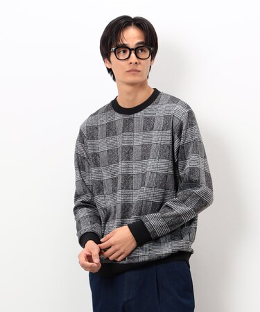 裏起毛 チェック プルオーバー