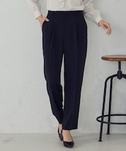 【セットアップ対応】ポリエステルツイル テーパードパンツ