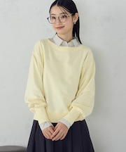 2WAY オフショル裏毛カットソー