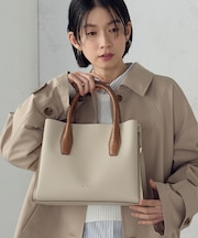 型押しハンドルバッグ