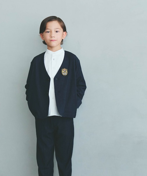 【雑誌掲載商品】ノーカラージャケットセットアップスーツ(110-130cm)