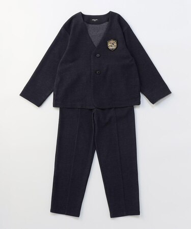 【雑誌掲載商品】ノーカラージャケットセットアップスーツ(140-160cm)
