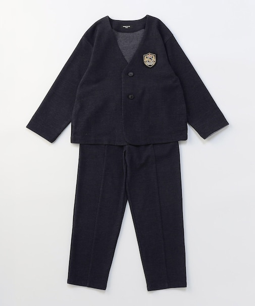 【雑誌掲載商品】ノーカラージャケットセットアップスーツ(140-160cm)