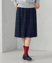 ひざ丈タックスカート / セットアップ対応
