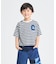 デニムワッペン付き ボーダー半袖Tシャツ