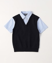 フェイクレイヤード 半袖シャツ(140-160cm)