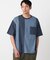 6オンスコットンデニム 切り替え半袖Tシャツ