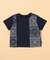 バンダナ柄プリント 切替半袖Tシャツ(ベビーサイズ)