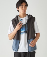 リップストップ ナイロンストレッチ ブロッキングベスト / セットアップ対応