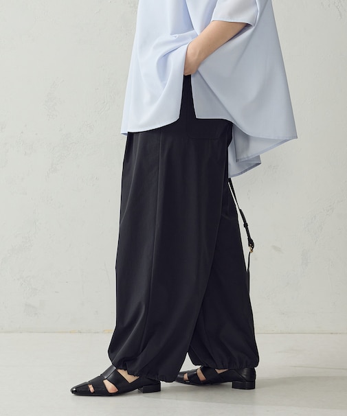 ナイロンストレッチ パラシュートパンツ