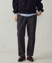 【美しいベーシックパンツ】裏起毛カルゼ テーパードパンツ