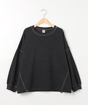 配色ステッチ 裏起毛プルオーバー
