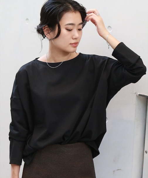 【一部店舗限定】エコポリコット天竺プルオーバー/ ロングスリーブTシャツ