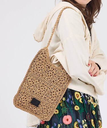 【Swaraj /スワラージ】手編みペーパーラフィアBAG/トートバッグ/ハンド