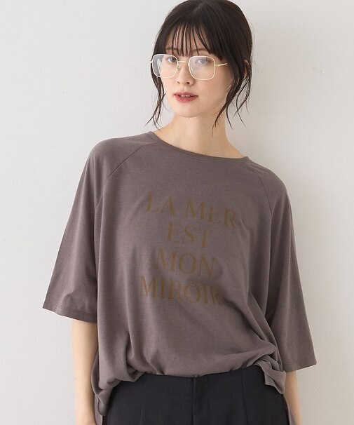 シアーロゴオーバーサイズTシャツ