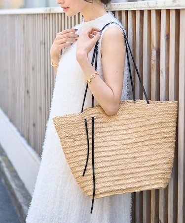 【MADE IN MADA /メイドインマダ】ラフィアトートバッグ AMPY B