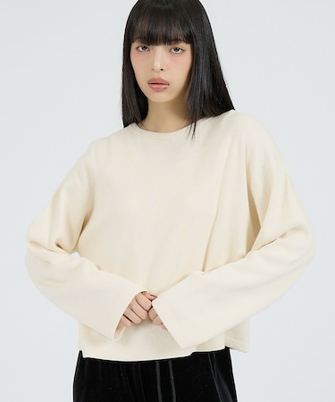 【Healthknit/ヘルスニット】サーマルキング ハニカムクロップドクルー/