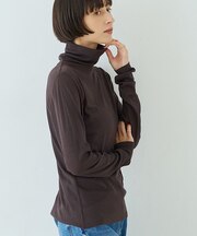 前後2WAYウール釦テレコタートルカットソー