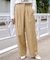 【撥水加工】アシメトリーストレッチツイルタックコクーンパンツ