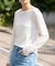 前後2wayシャーリングスリーブプルオーバー/ロングスリーブTシャツ
