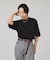 【three dots】シルキーペーパーコットンT