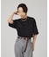 【three dots】シルキーペーパーコットンT