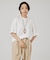 【three dots】シルキーペーパーコットンT