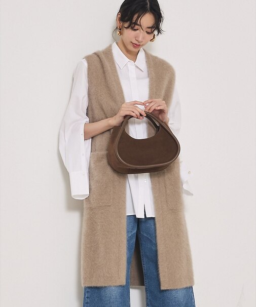 【大人気ジレが今季verに！】フォックスカシミアロングジレ