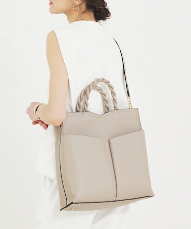 【定番/再入荷】Twiste/ダブルポケット2WAYトート L /A4サイズ