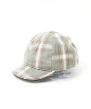 <BASIQUENTI>オンブレーチェック ショートブリム キャップ